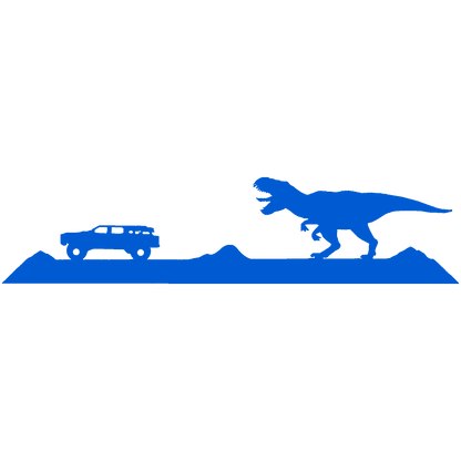 Jurassic Car Chase Sticker