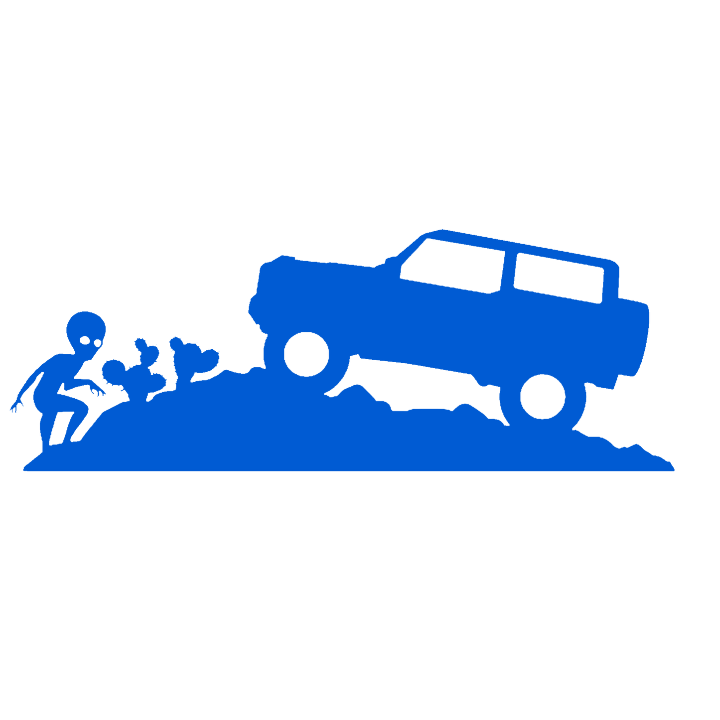 UFO & Alien Desert Encounter Sticker