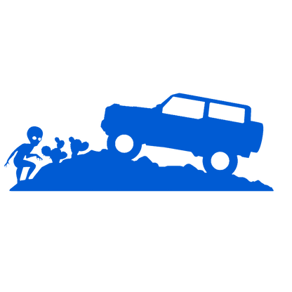 UFO & Alien Desert Encounter Sticker