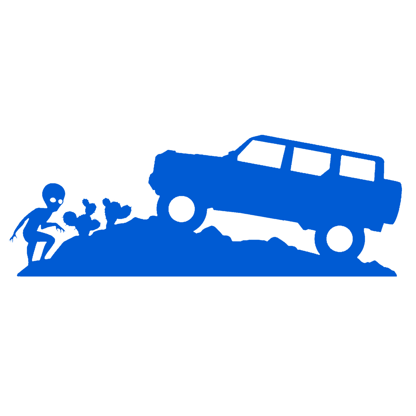 UFO & Alien Desert Encounter Sticker