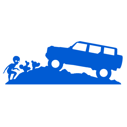 UFO & Alien Desert Encounter Sticker