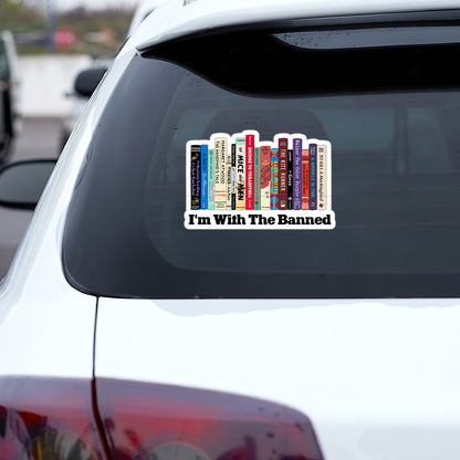 I'm With The Banned - Personalized Book Sticker