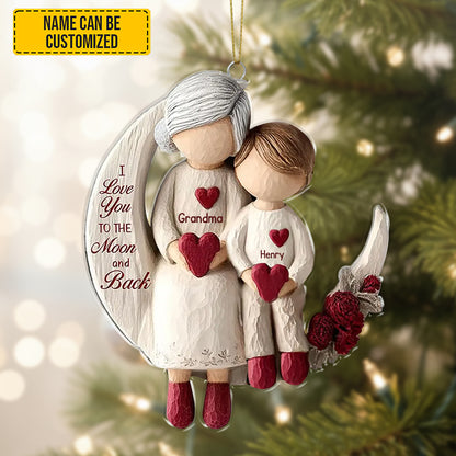 Grandma & Grandchild Moon Love Acrylic Ornament