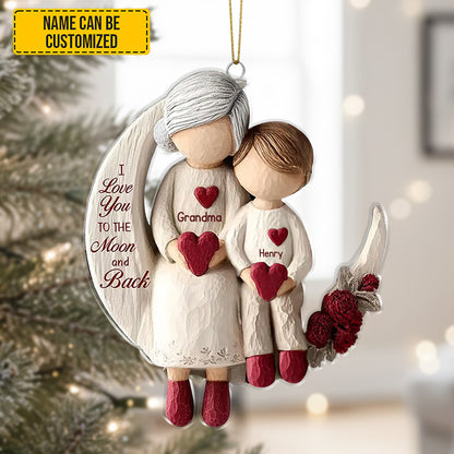 Grandma & Grandchild Moon Love Acrylic Ornament