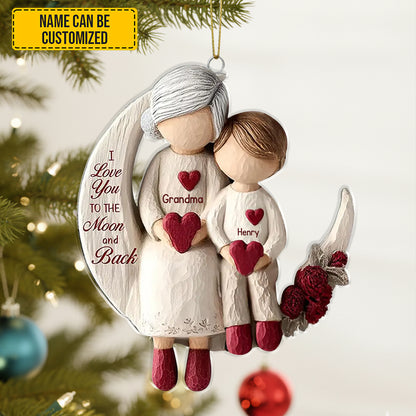 Grandma & Grandchild Moon Love Acrylic Ornament