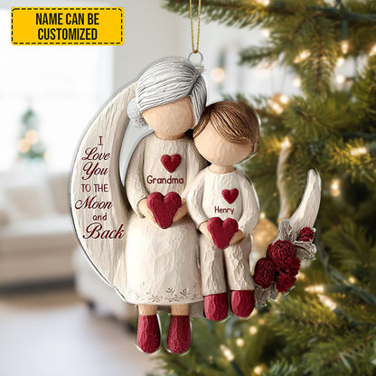Grandma & Grandchild Moon Love Acrylic Ornament