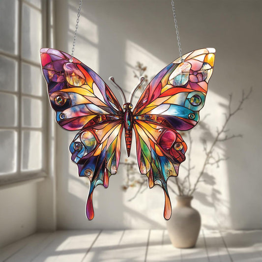 Colorful Butterflies Acrylic Window Hangings