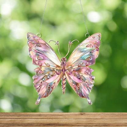 Crystal Butterfly Acrylic Window Hanging