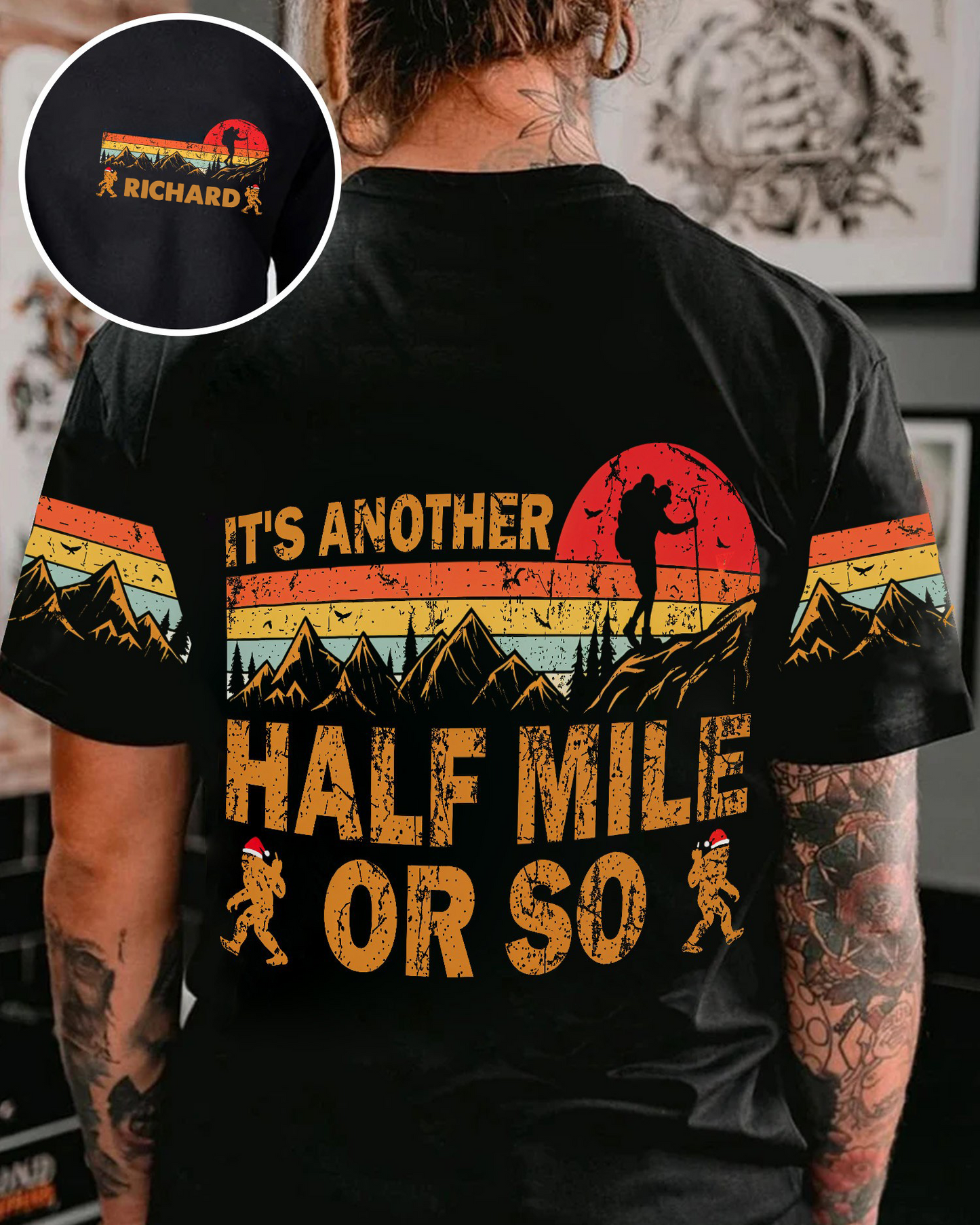 Personalized It's Another Half Mile Or So Bigfoot All Over Print Shirt