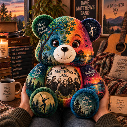 Dave Matthews Band Bear Custom Shaped Pillow – Music Fan Gift