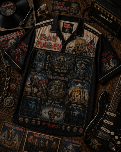 Iron Maiden Hawaiian Shirt - Vintage Music Fan Gift