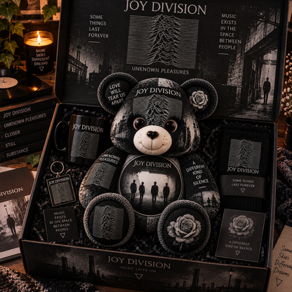 Joy Division Bear Custom Shaped Pillow – Unknown Pleasures Post-Punk Music Fan Gift