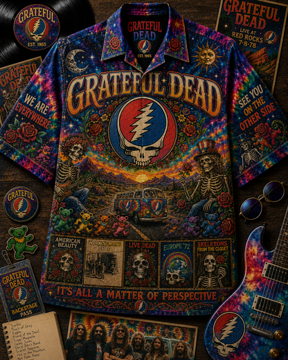 Grateful Dead Hawaiian Shirt - Vintage Music Fan Gift 2