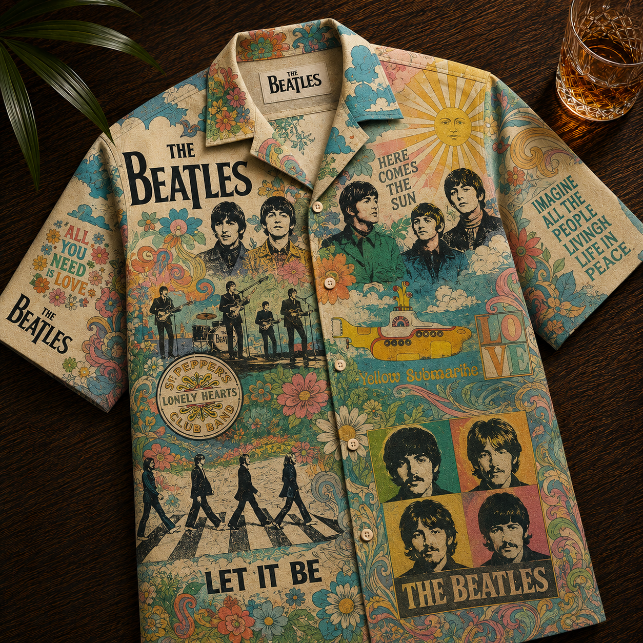 The Beatles Collection Hawaiian Shirt - Vintage Music Fan Gift 2