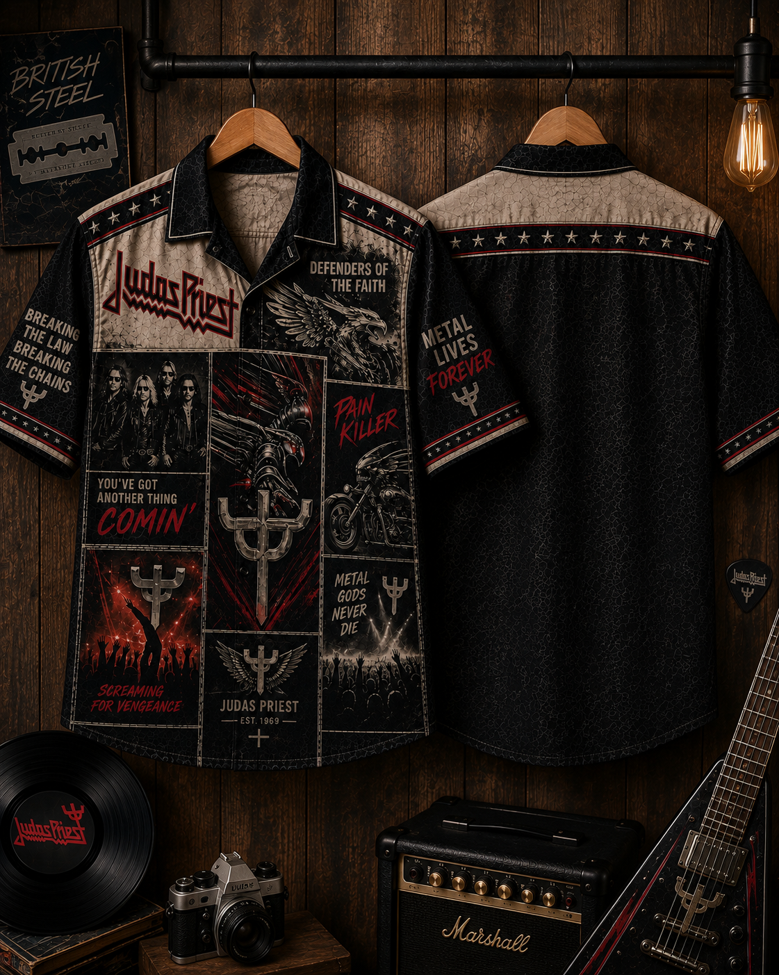 Judas Priest Hawaiian Shirt - Vintage Music Fan Gift Version 2
