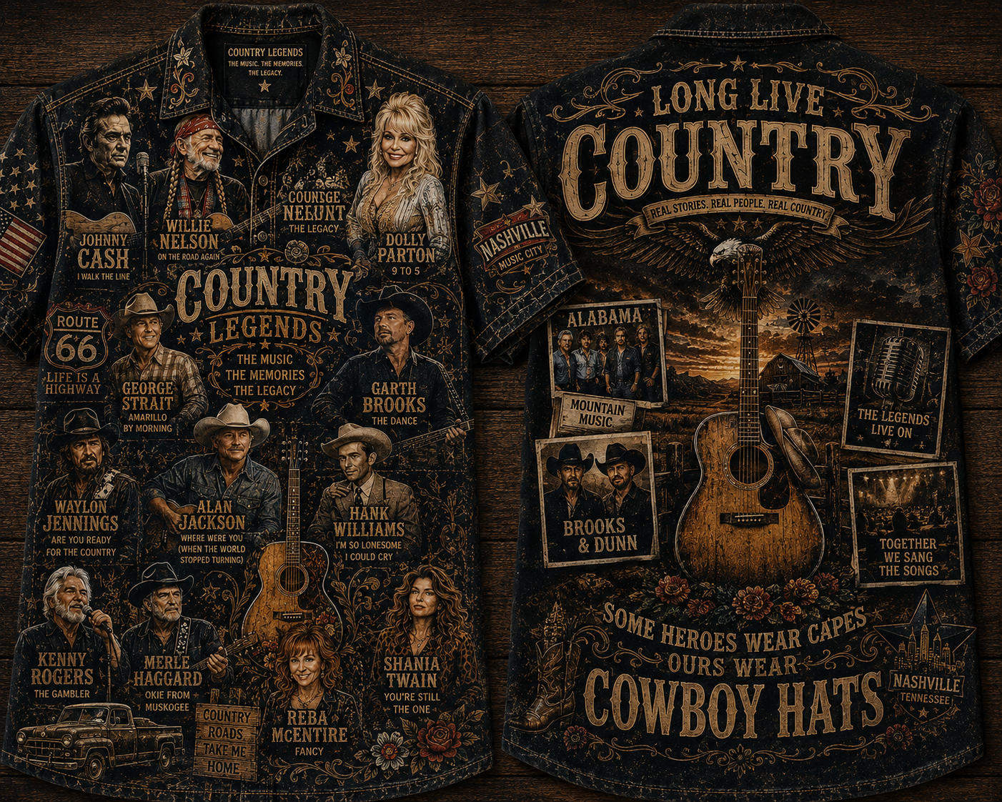 Country Music Hawaiian Shirt - Vintage Music Fan Gift 2