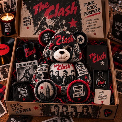 The Clash Bear Custom Shaped Pillow – London Calling Punk Rock Music Fan Gift