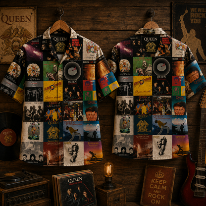 Queen Collection Hawaiian Shirt - Vintage Music Fan Gift