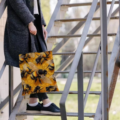 Honeycomb Busy Bees - Bee Tote Bag