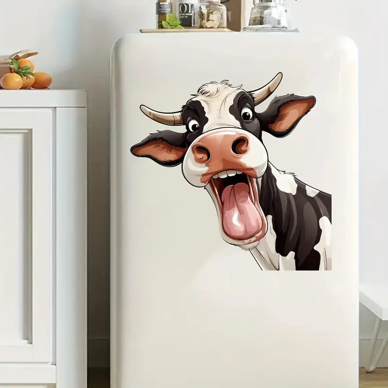 Cartoon Cow Vinyl Sticker