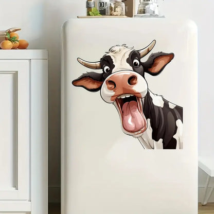 Cartoon Cow Vinyl Sticker