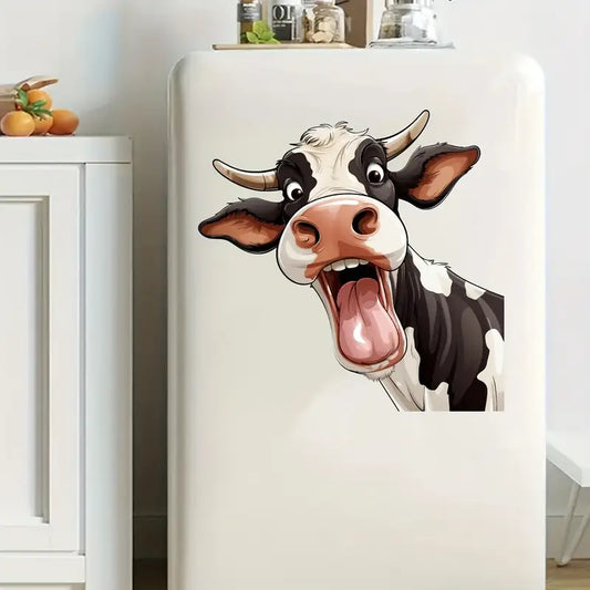 Cartoon Cow Vinyl Sticker