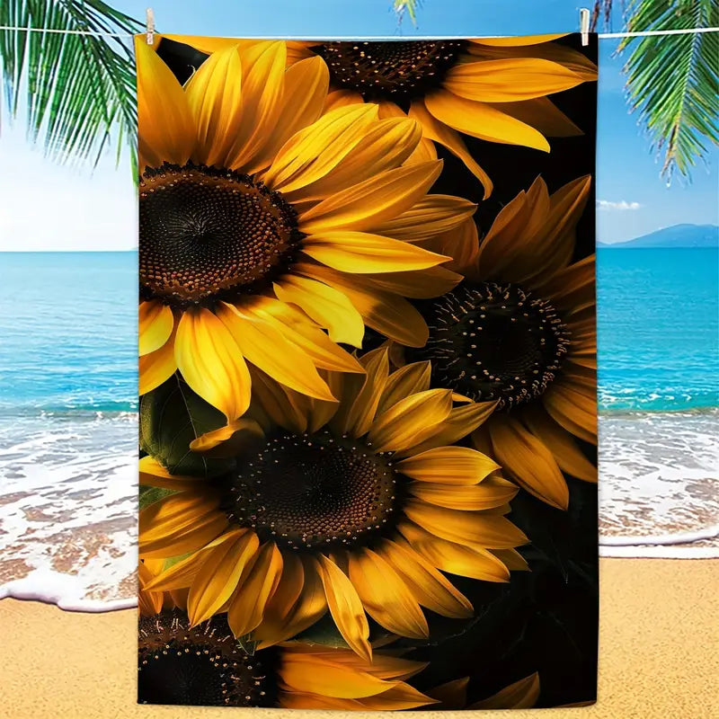 Beautiful Sunflower  -  Quick-dry Beach Towel/ Bath Towel