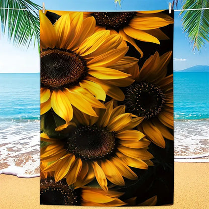 Beautiful Sunflower  -  Quick-dry Beach Towel/ Bath Towel