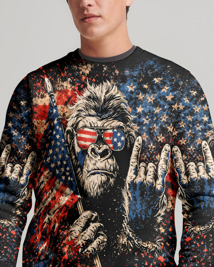 BIGFOOT GRUNGE STARS AND STRIPES ALL OVER PRINT SHIRT