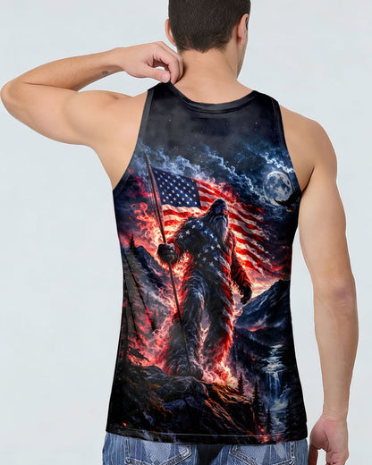 BIGFOOT WITH FLAG ALL OVER PRINT SHIRT