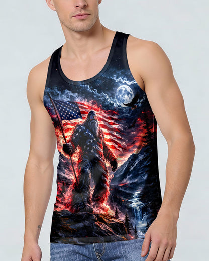 BIGFOOT WITH FLAG ALL OVER PRINT SHIRT