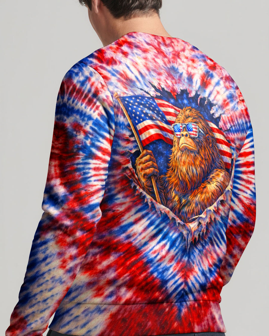 BIGFOOT RED WHITE & BLUE SWIRL ALL OVER PRINT SHIRT