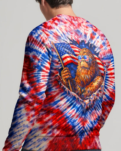 BIGFOOT RED WHITE & BLUE SWIRL ALL OVER PRINT SHIRT