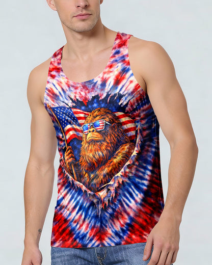 BIGFOOT RED WHITE & BLUE SWIRL ALL OVER PRINT SHIRT