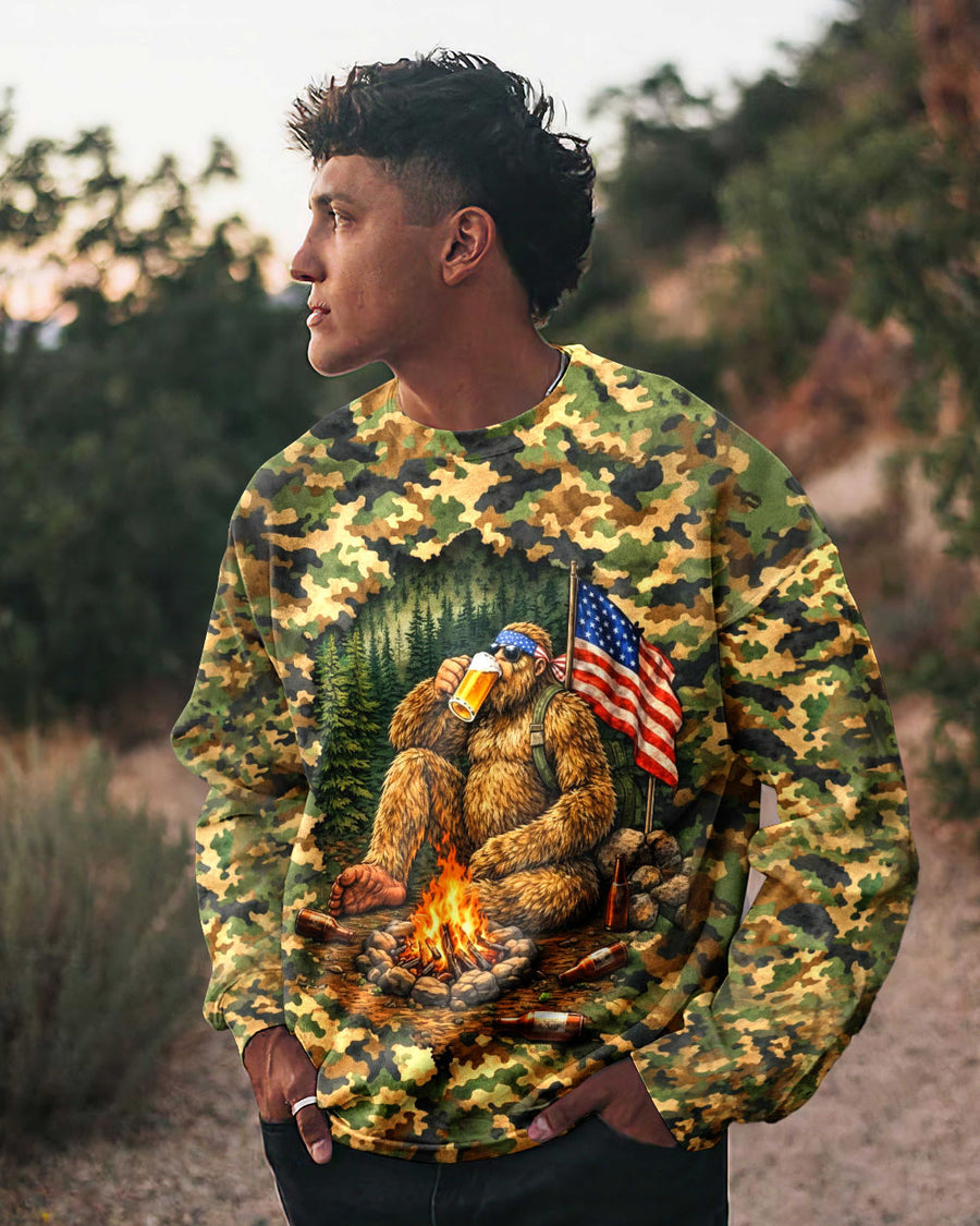 BIGFOOT CAMPFIRE CAMOUFLAGE ALL OVER PRINT SHIRT