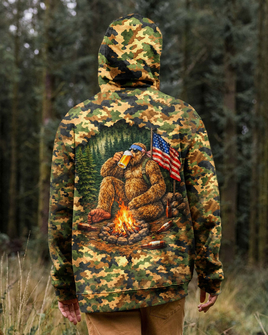 BIGFOOT CAMPFIRE CAMOUFLAGE ALL OVER PRINT SHIRT