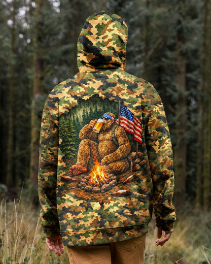 BIGFOOT CAMPFIRE CAMOUFLAGE ALL OVER PRINT SHIRT