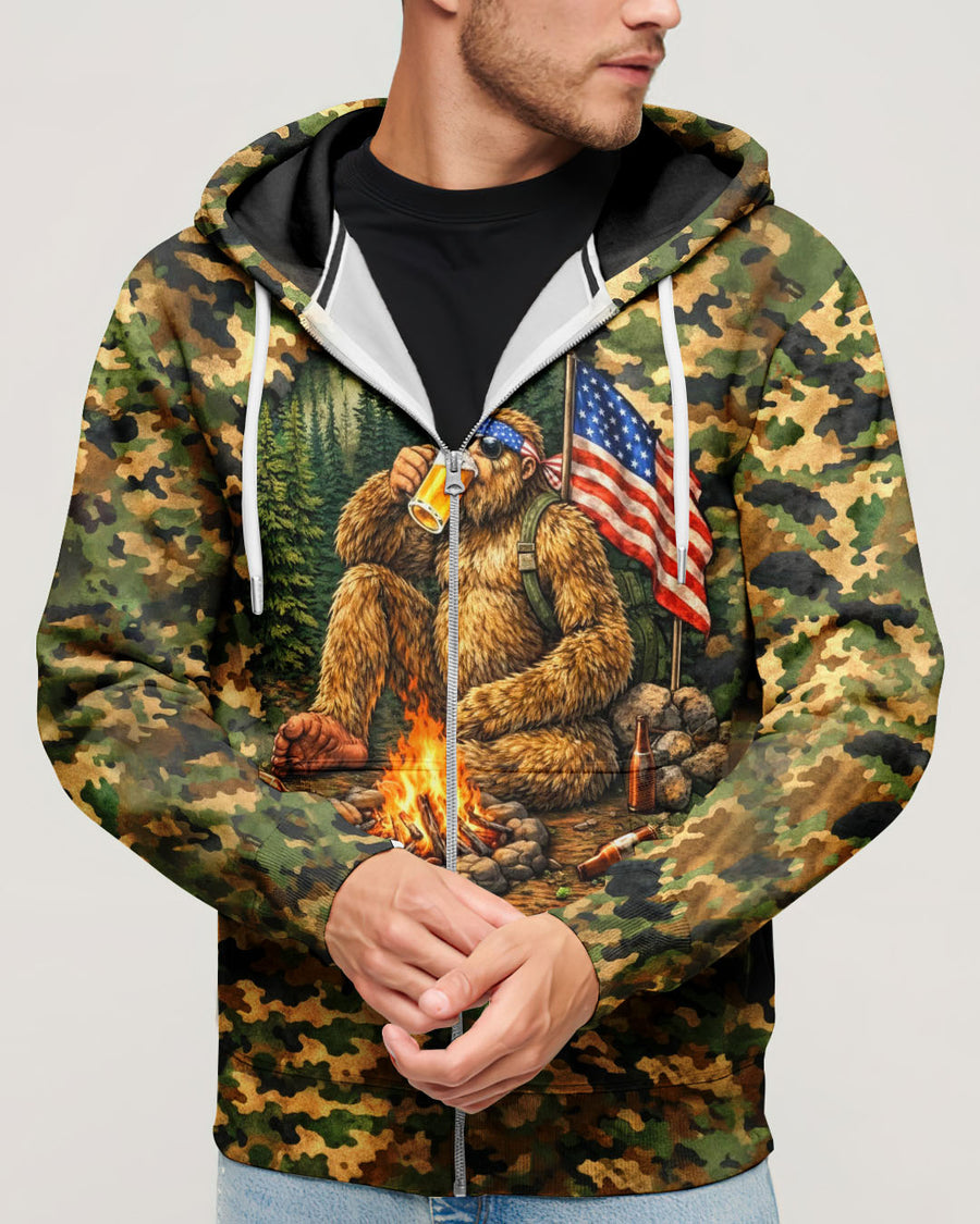 BIGFOOT CAMPFIRE CAMOUFLAGE ALL OVER PRINT SHIRT