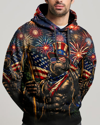 BIGFOOT FIREWORK STARS AND STRIPES ALL OVER PRINT SHIRT