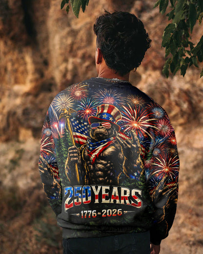 BIGFOOT FIREWORK STARS AND STRIPES ALL OVER PRINT SHIRT