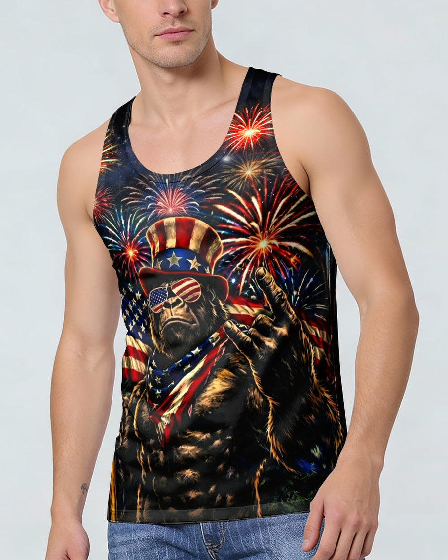 BIGFOOT FIREWORK STARS AND STRIPES ALL OVER PRINT SHIRT