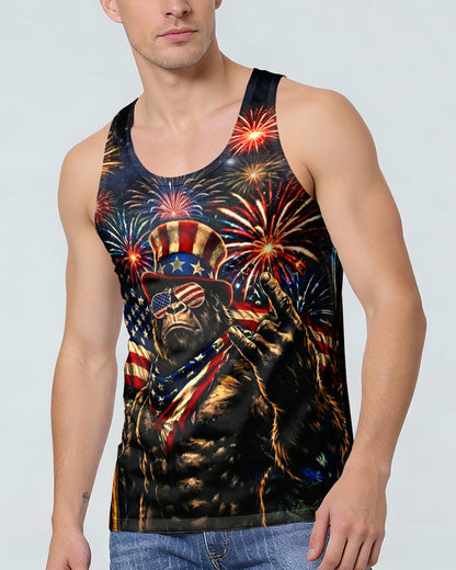 BIGFOOT FIREWORK STARS AND STRIPES ALL OVER PRINT SHIRT