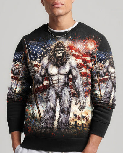 BIGFOOT FIREWORK STARS AND STRIPES ALL OVER PRINT SHIRT