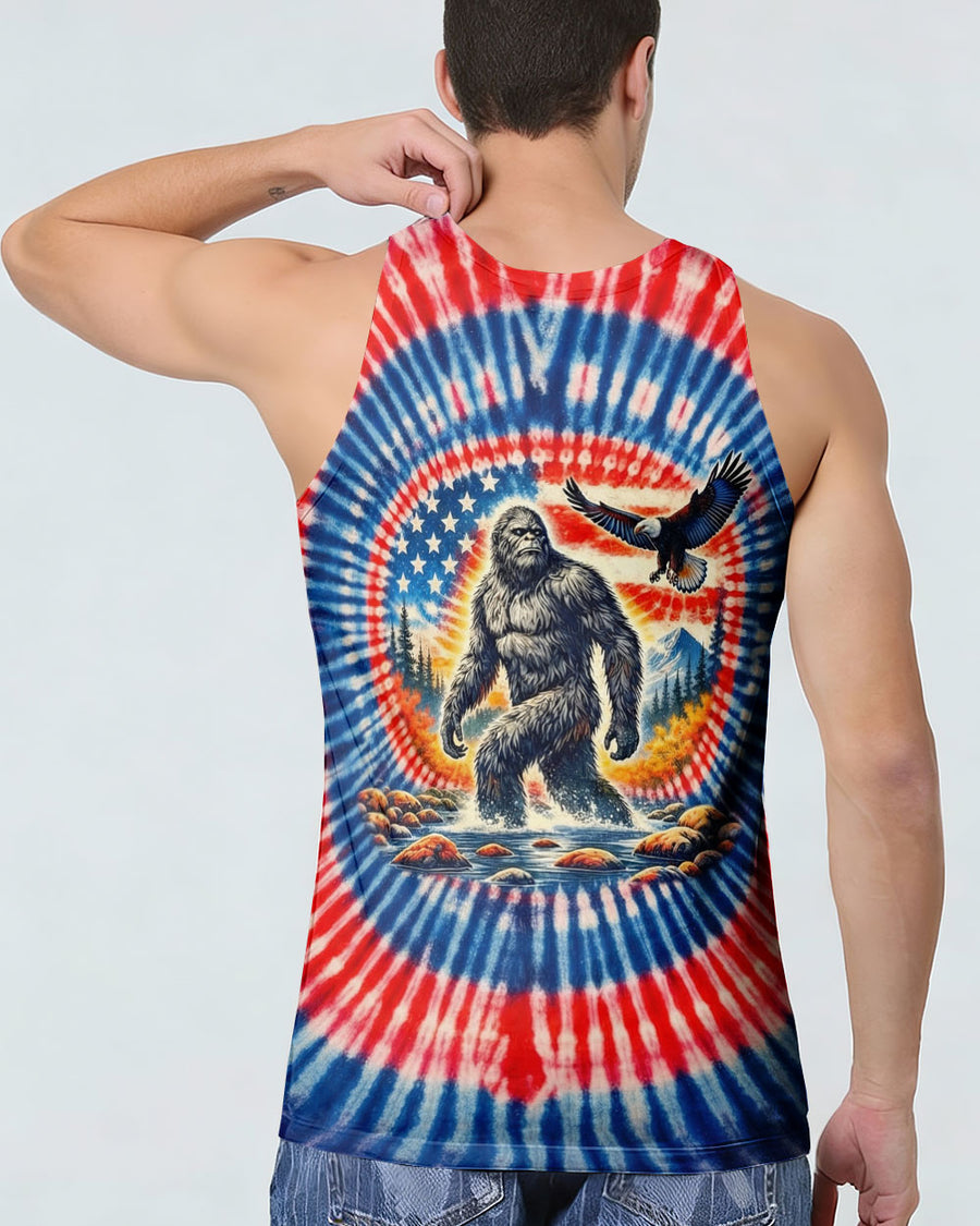 BIGFOOT EAGLE RED WHITE & BLUE SWIRL ALL OVER PRINT SHIRT