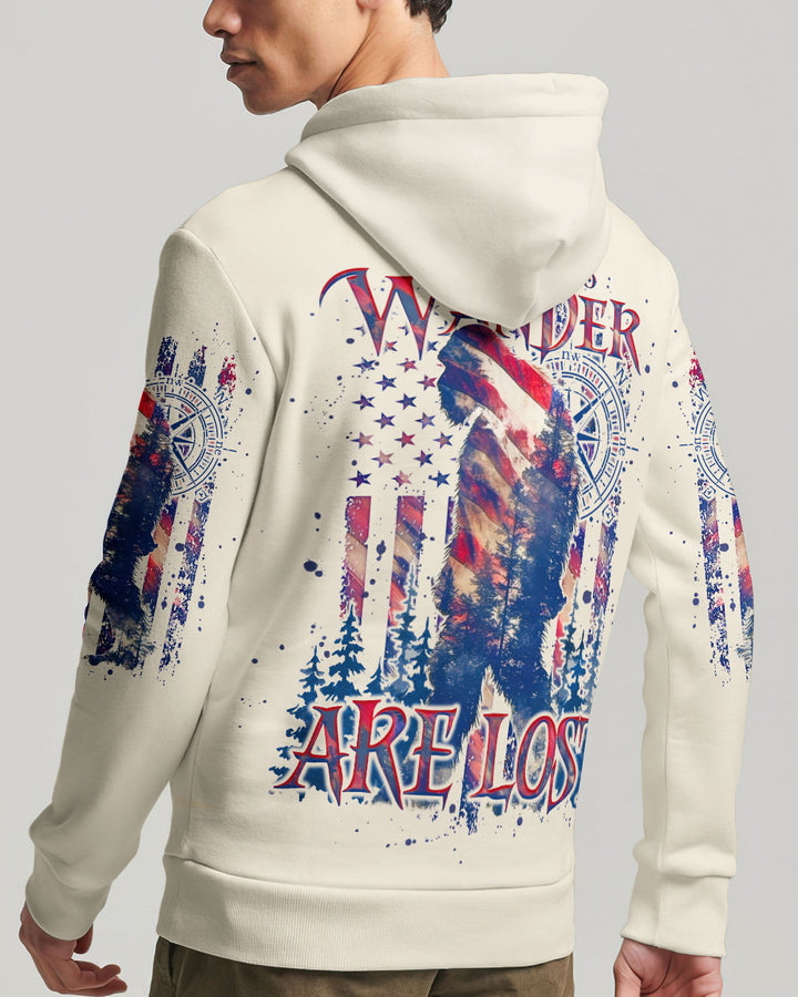 NOT ALL WHO WANDER ARE LOST BIGFOOT ALL OVER PRINT