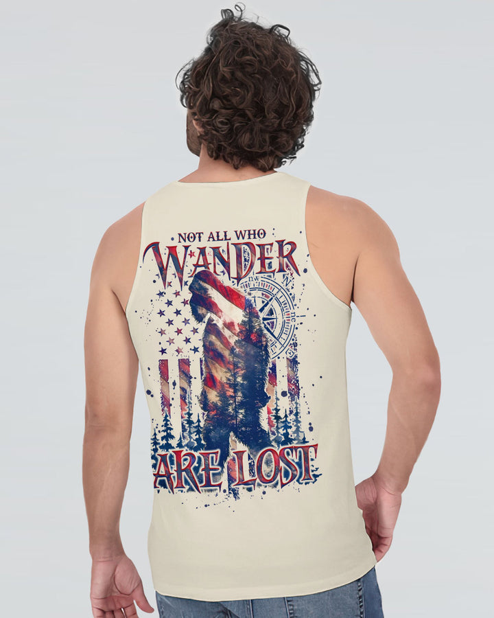 NOT ALL WHO WANDER ARE LOST BIGFOOT ALL OVER PRINT