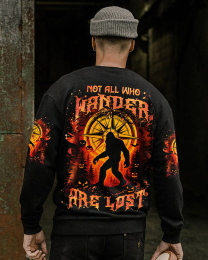 NOT ALL WHO WANDER ARE LOST BIGFOOT HALLOWEEN ALL OVER PRINT