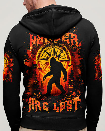 NOT ALL WHO WANDER ARE LOST BIGFOOT HALLOWEEN ALL OVER PRINT