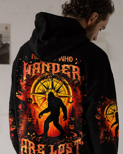 NOT ALL WHO WANDER ARE LOST BIGFOOT HALLOWEEN ALL OVER PRINT