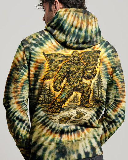 BIGFOOT WITH FLAG CAMOUFLAGE ALL OVER PRINT SHIRT